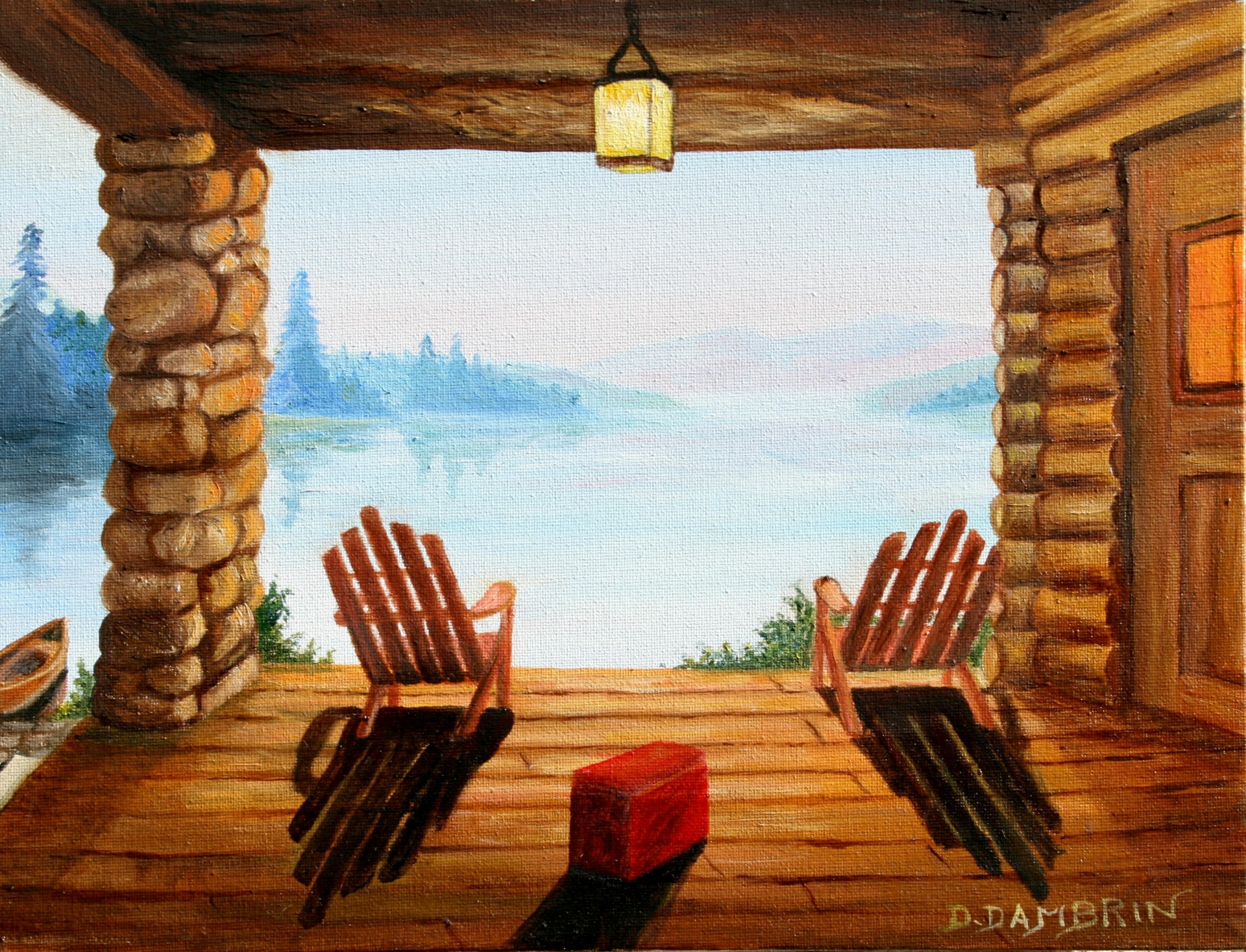 Cabane au bord du lac